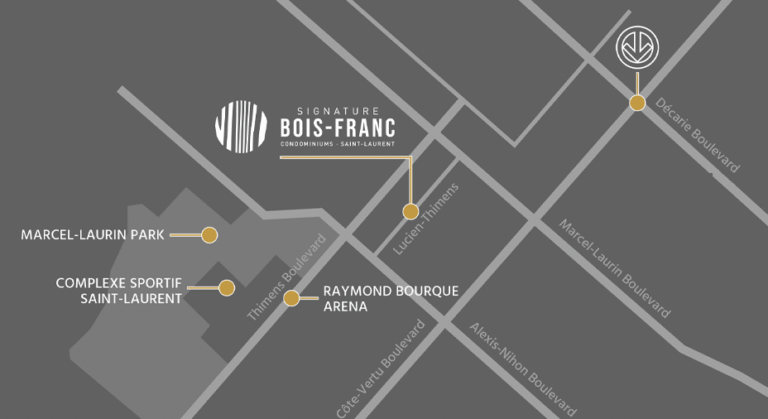 Signature Bois-Franc map for mobile phone
